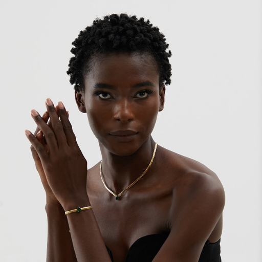 Gold-Plated Necklace with Cubic Zirconia