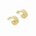 Textured 18K Gold Plated Earrings