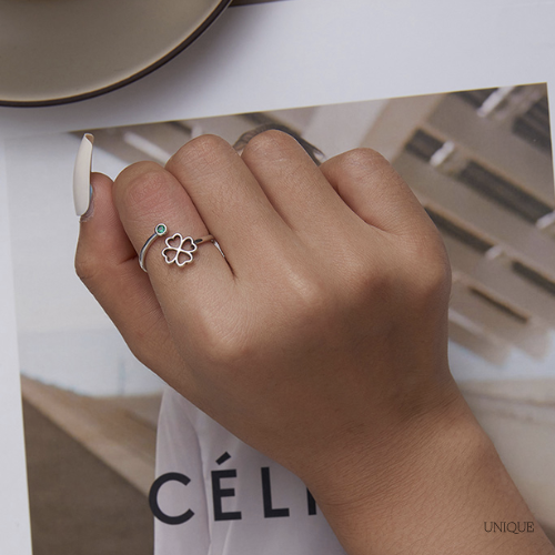 Lucky Clover Ring in 925 Silver