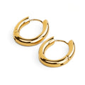 Fiora Mini Hoop Earrings Plated in 18K Gold