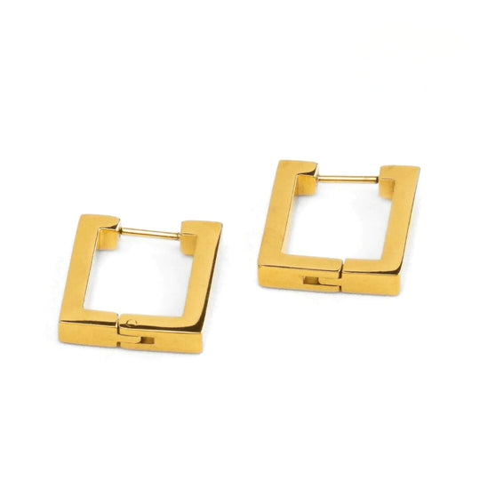 18K Gold Plated Square Earrings
