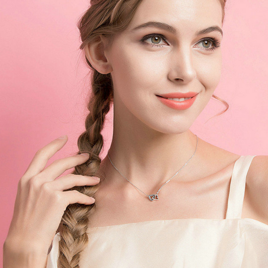 Connected Hearts Necklace Silver