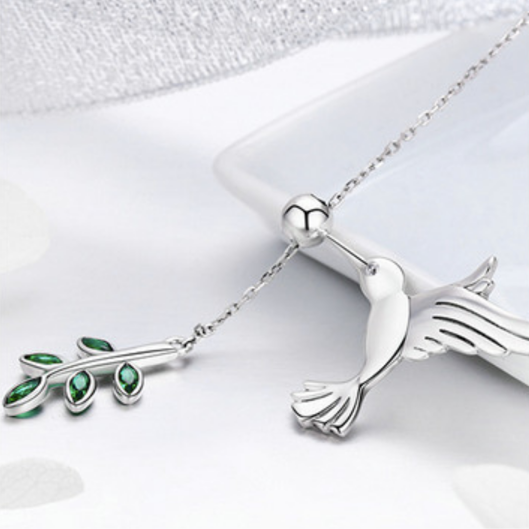 Hummingbird Necklace Silver 925