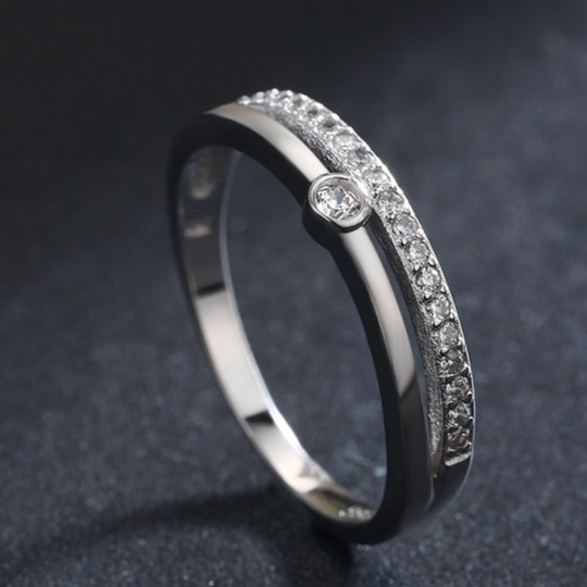 Parallel Arches Ring in Silver