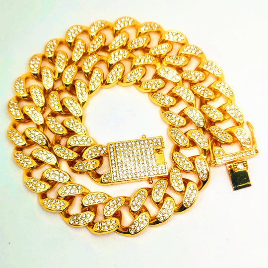 Cuban Bracelet with Zirconia Inlays