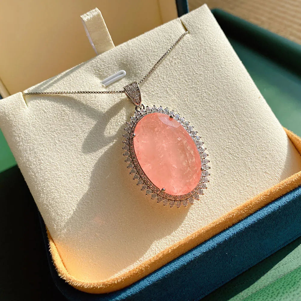 Tourmaline Stone Pendant Necklace