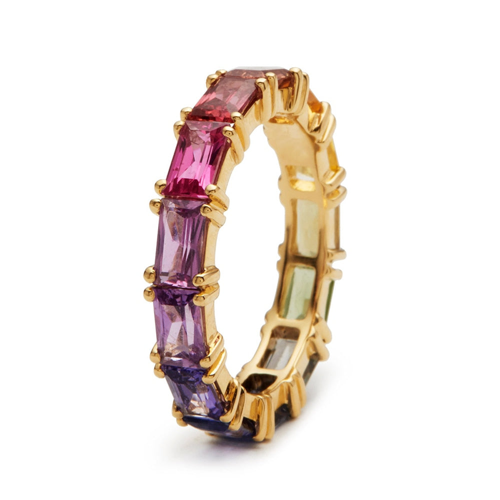 5-Colour Ring with Crystals