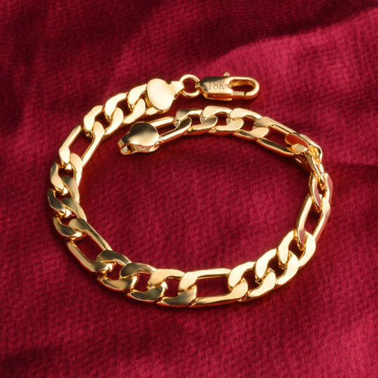 Men's Link Bracelet Plated in 18K Gold