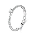 Solitaire Ring with Heart-Shaped Stone