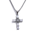 Cross Pendant Necklace Set with Zirconia Crystals