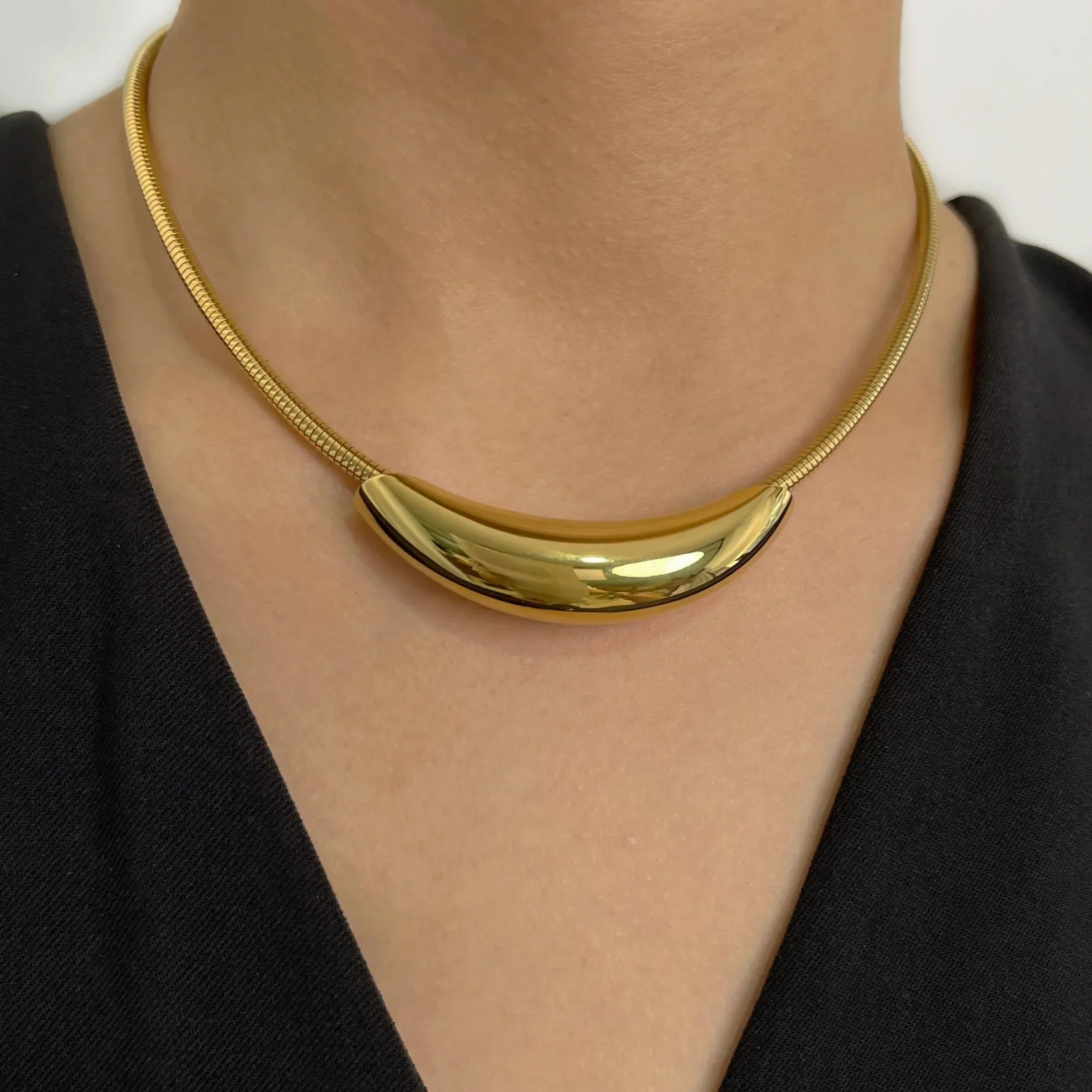 Women's Luxe Gold-Plated Necklace