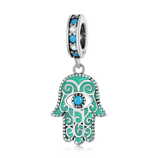 Hamsa Hand Charm - 925 Silver