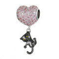 Cat Pendant Charm - 925 Silver