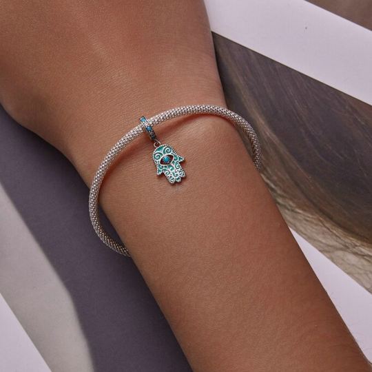Hamsa Hand Charm - 925 Silver