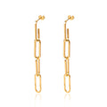 Gold Chain Earrings Plated in 18K Gold