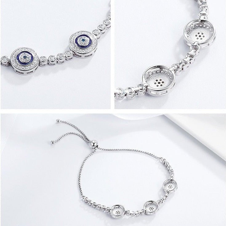 Blue Turkish Eye Zirconia Crystal Bracelet